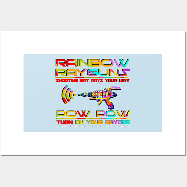 Rainbow - Raygun - Gaydar Wall Art by GR8DZINE